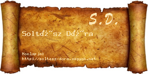 Soltész Dóra névjegykártya